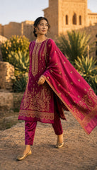 FU365 - Charizma Unstitched Embroidered Lawn 3P