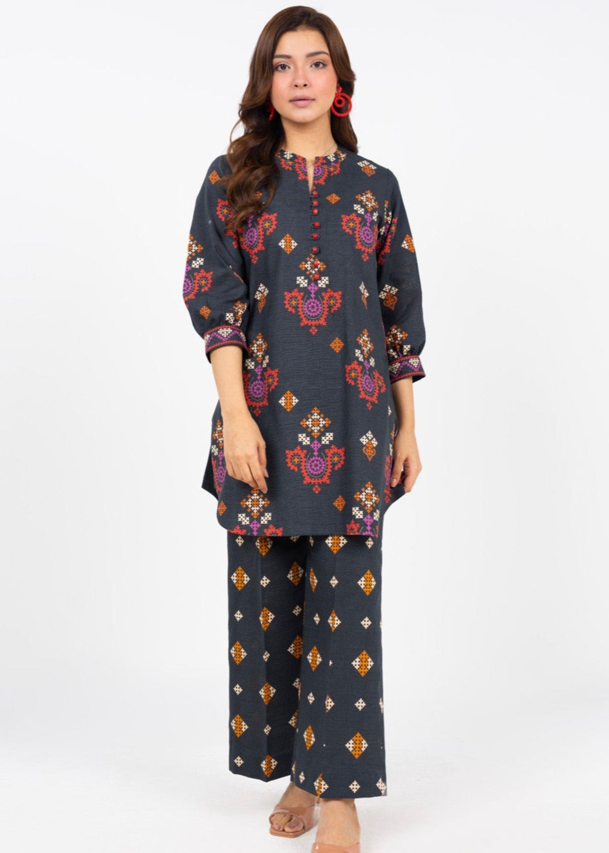 SLR68 - Alkaram Printed Khaddar 2P