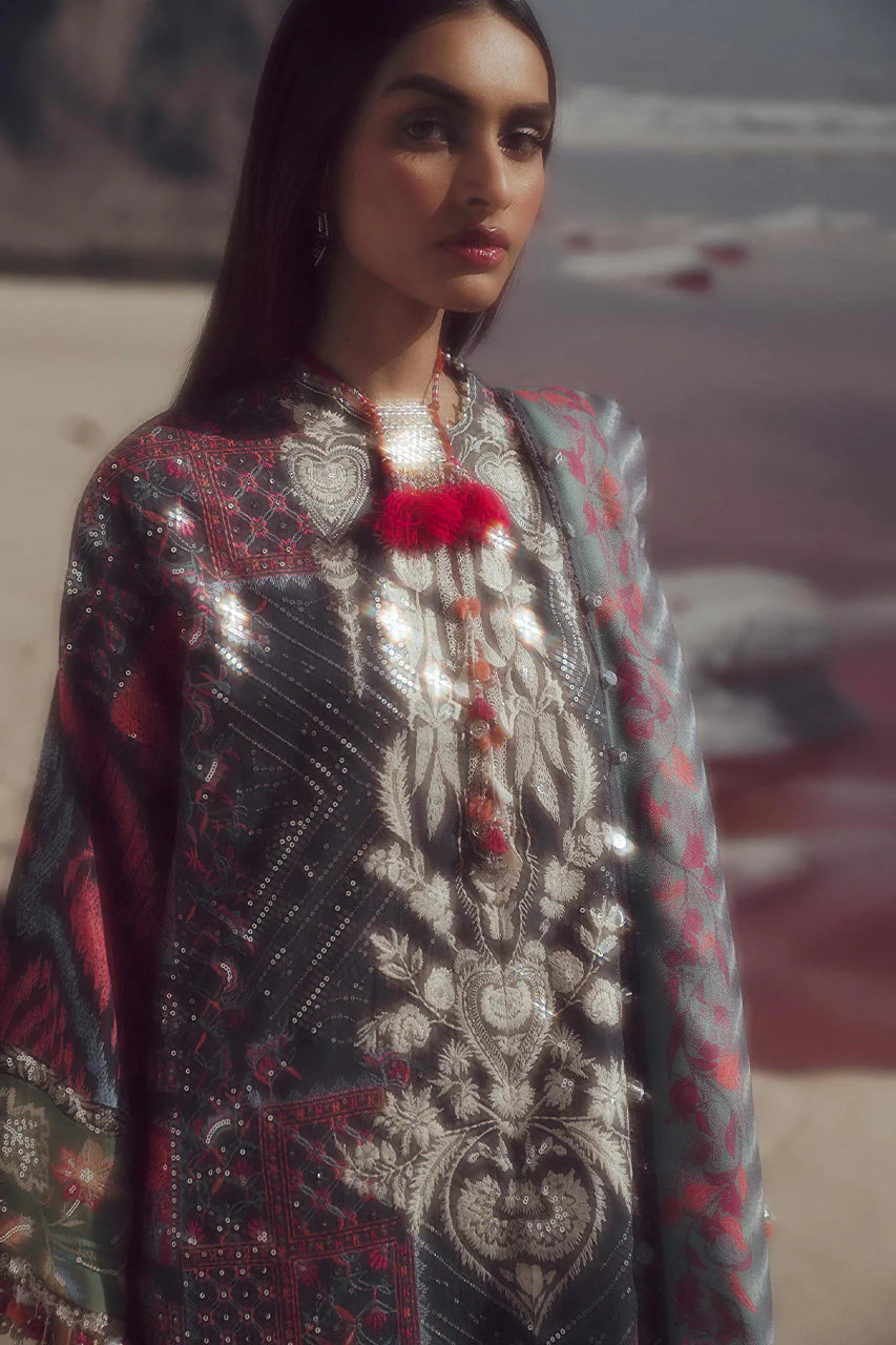 M257 - Sana Safinaz Winter Slub Embroidered 3P