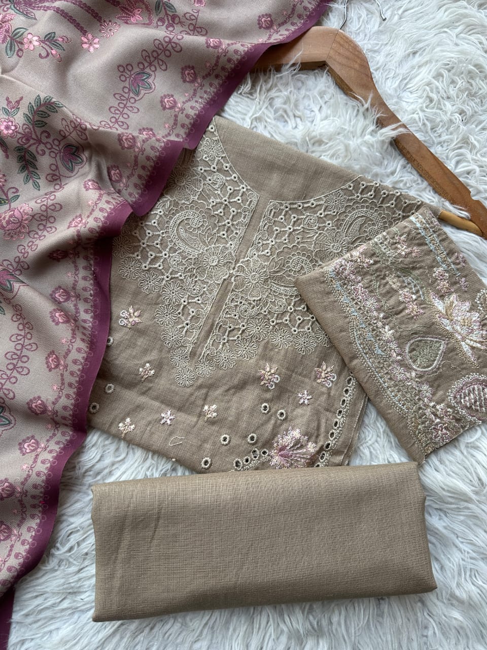 NH76 - Nureh Unstitched Embroidered Winter 3P