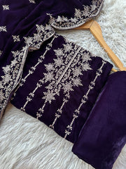 CV13 - Charizma Velvet Embroidered 3P