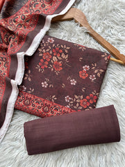 SA60 - Safina Printed Khaddar Jacquard 3P