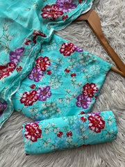 BR4 - Bareeze Chikankari Linen 3P