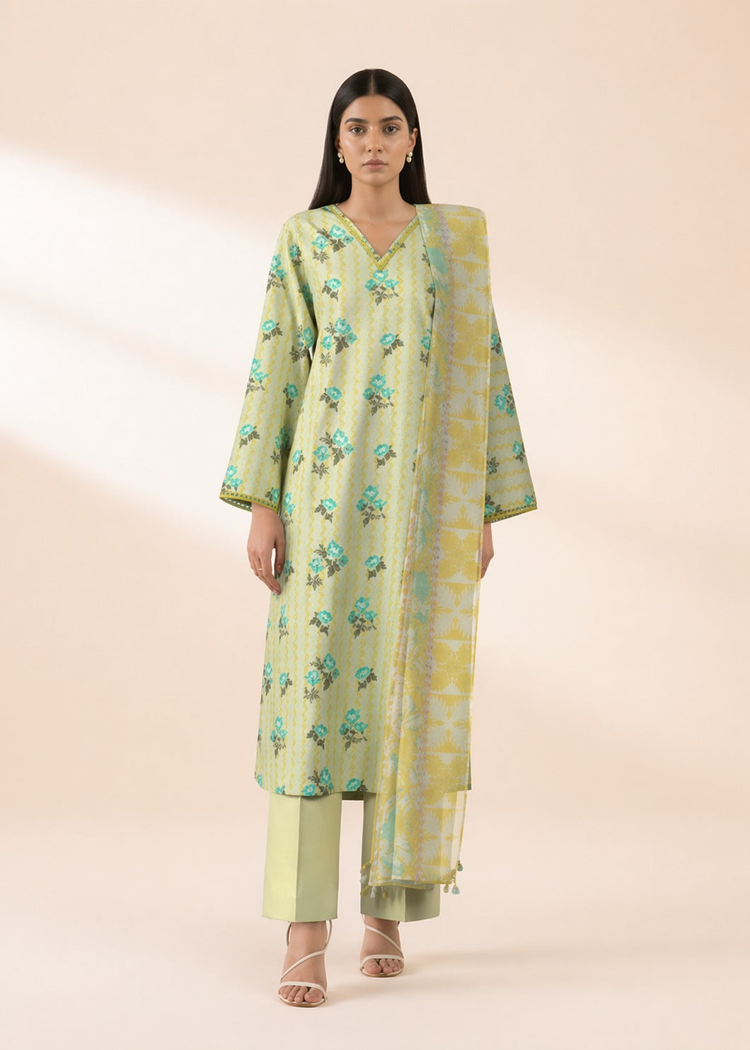 SP 52 - Unstitched Printed Lawn 3P