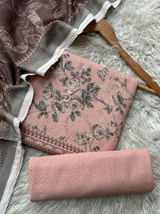 SA54 - Safina Printed Khaddar Jacquard 3P