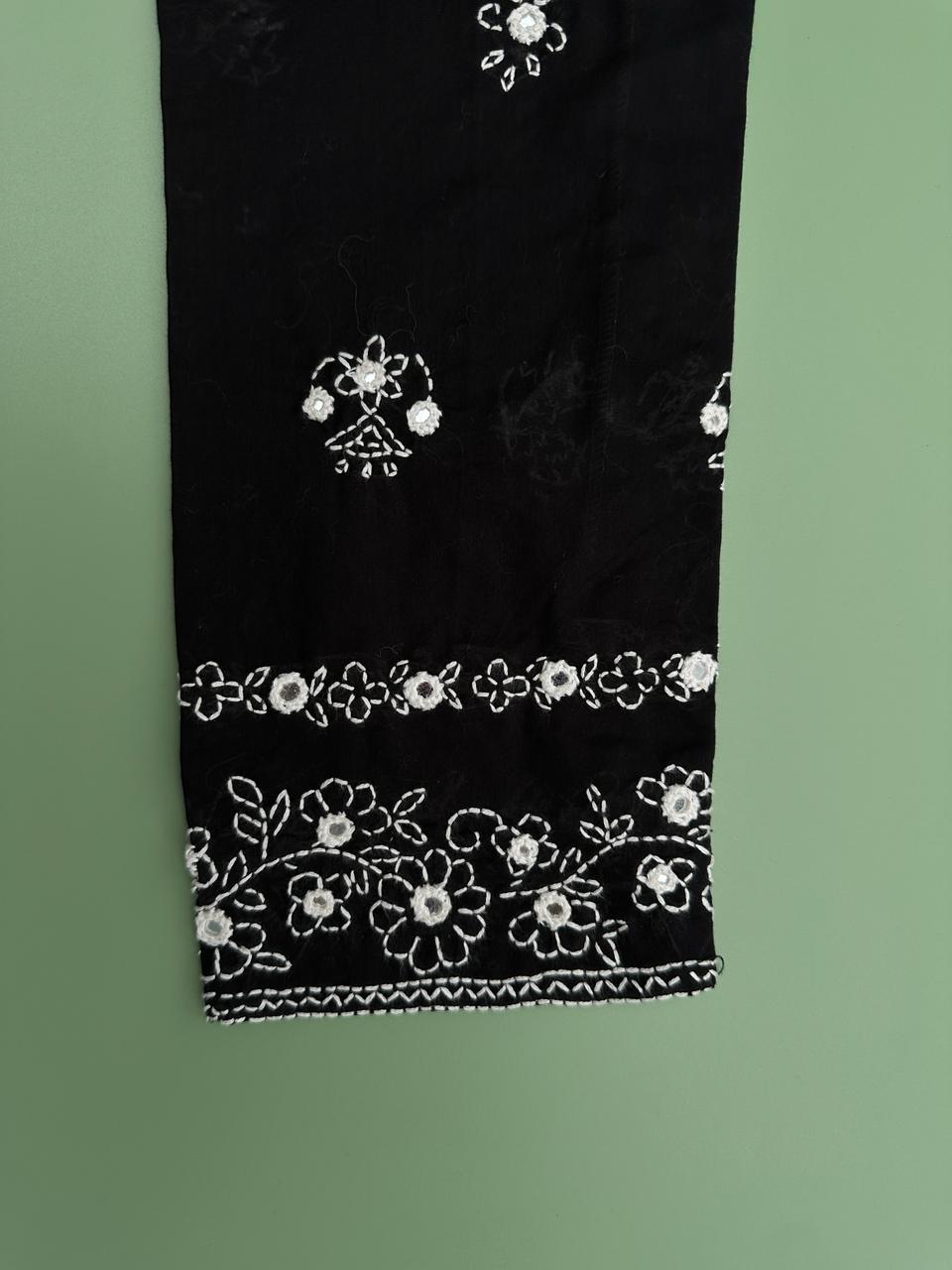 Unstitched | Black Stone - Hand Embroidered Shirt