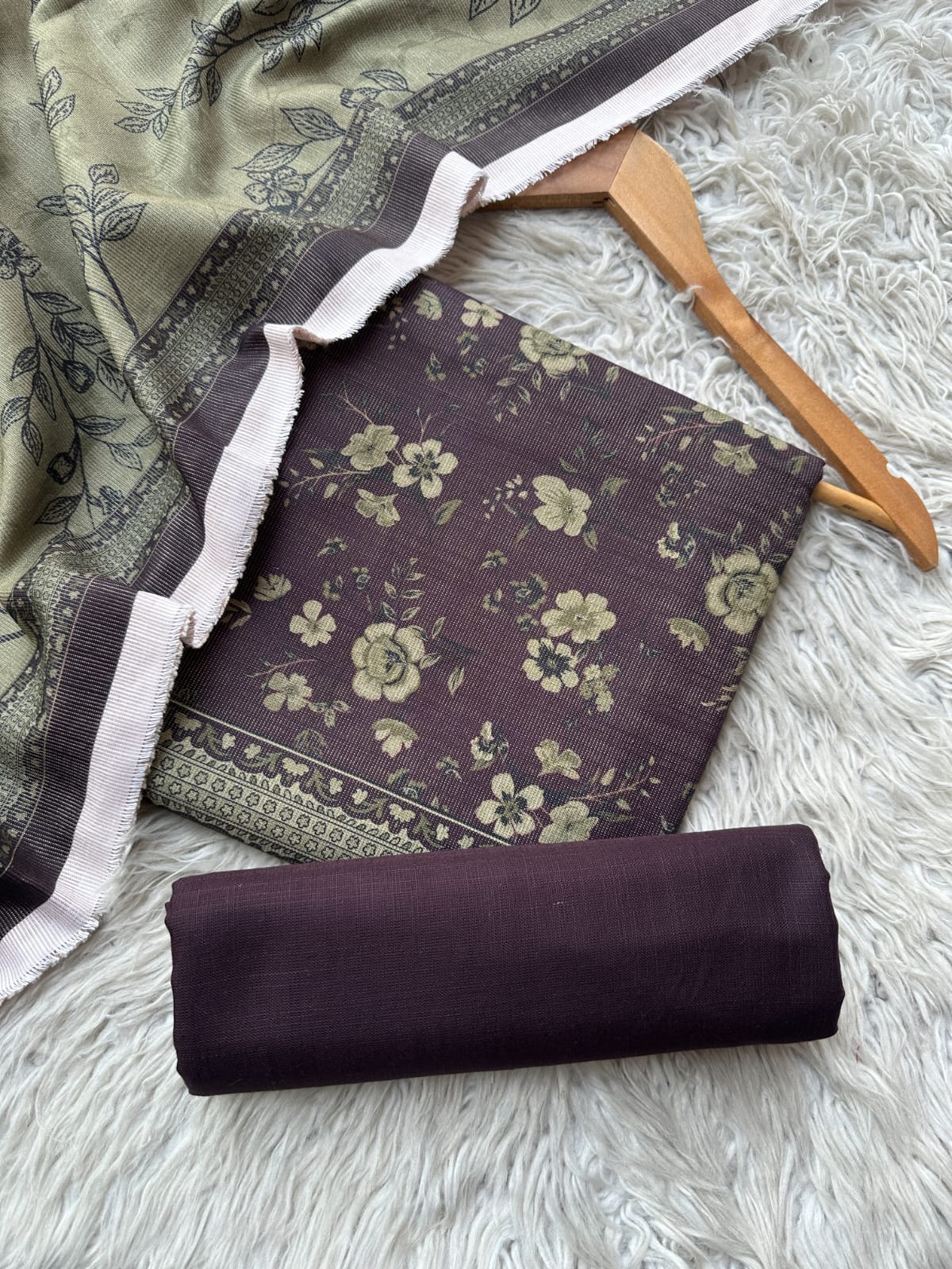 SA68 - Safina Printed Khaddar Jacquard 3P