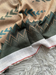 SA72 - Safina Printed Khaddar Jacquard 3P