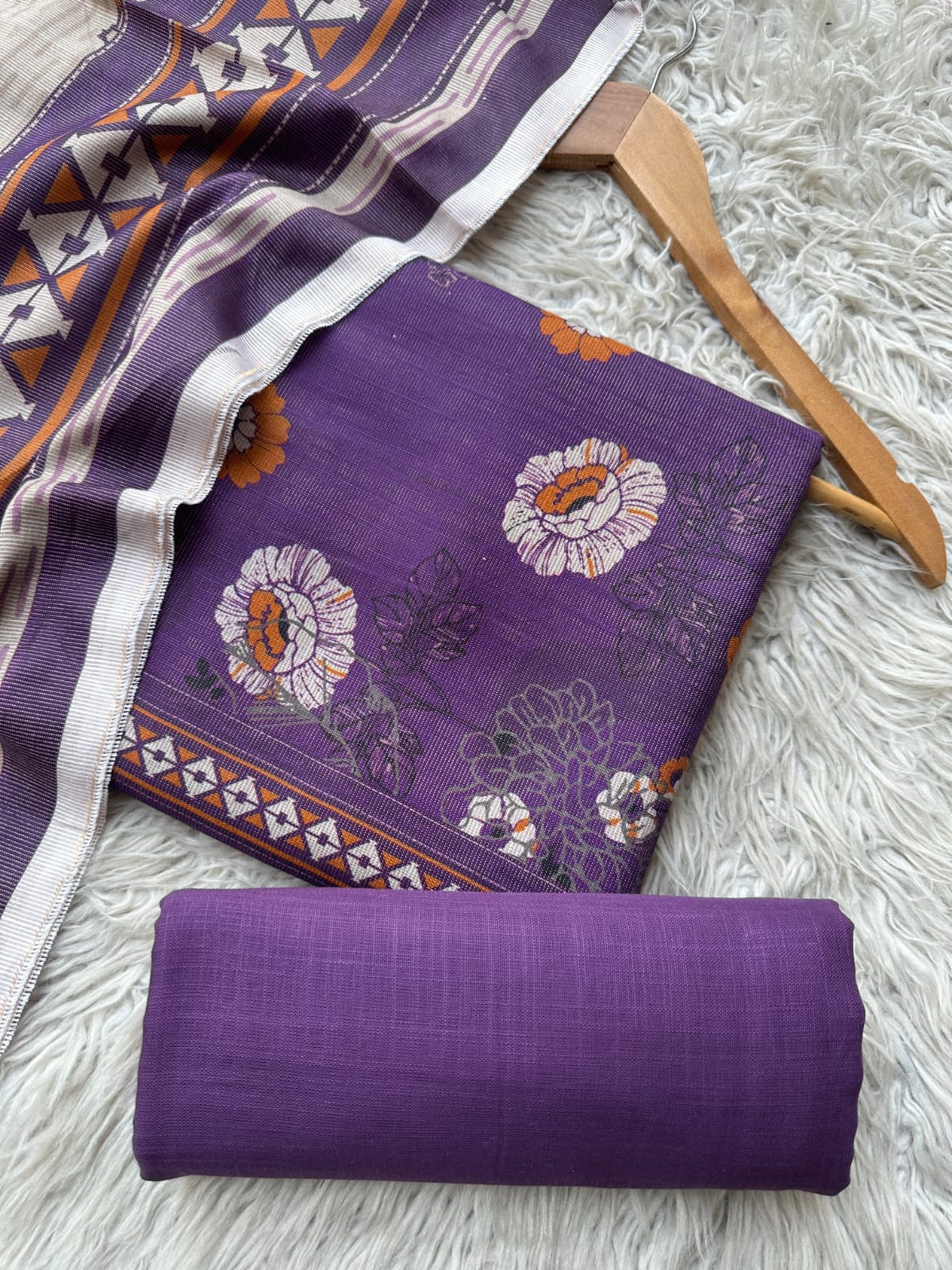 SA74 - Safina Printed Khaddar Jacquard 3P