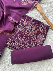 CH64 - Charizma Unstitched Embroidered Winter 3P