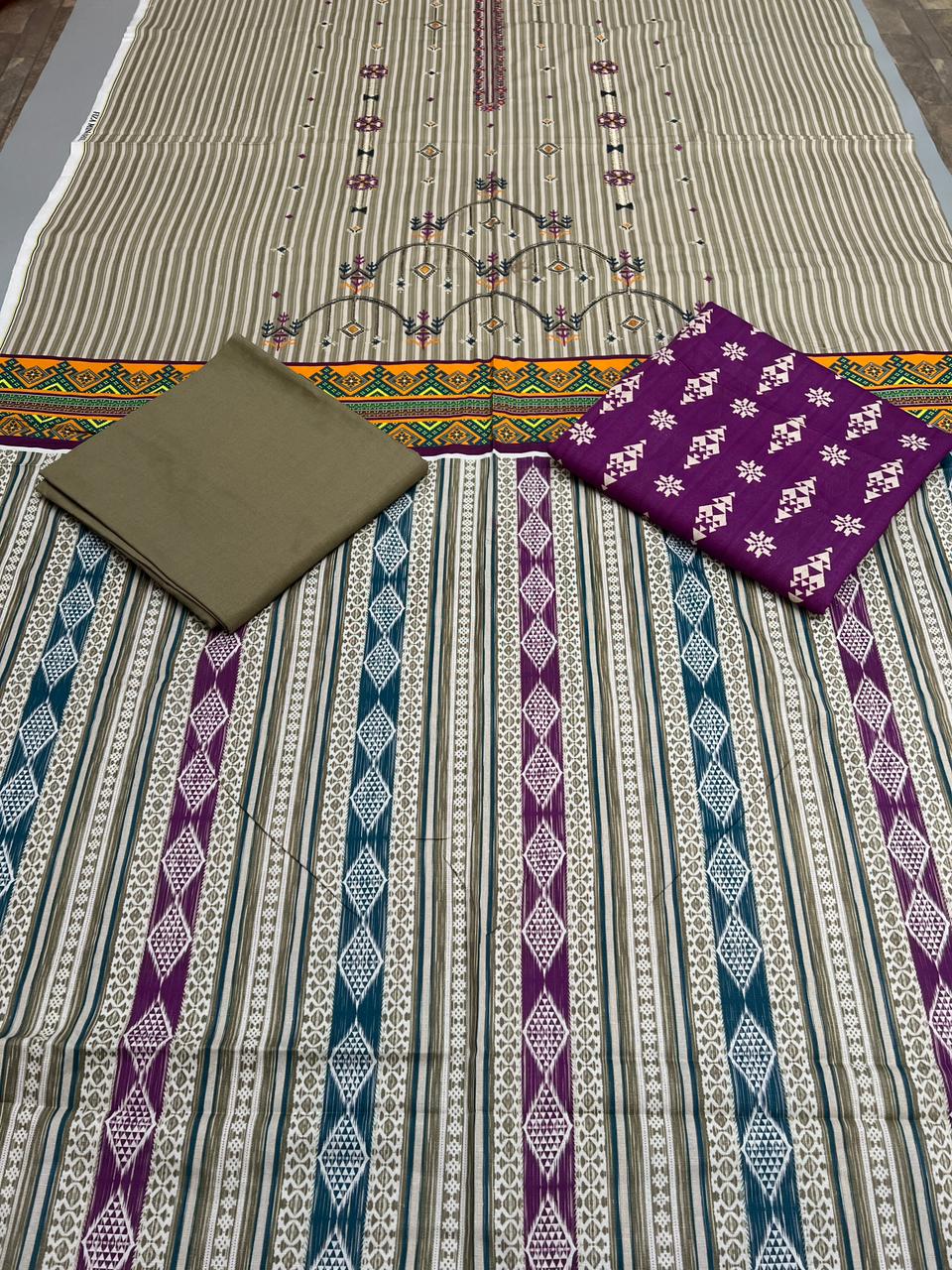 FN6 - Khaddar Embroidered 3P