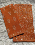 Orange Dusk- Hand Embroidered Shirt