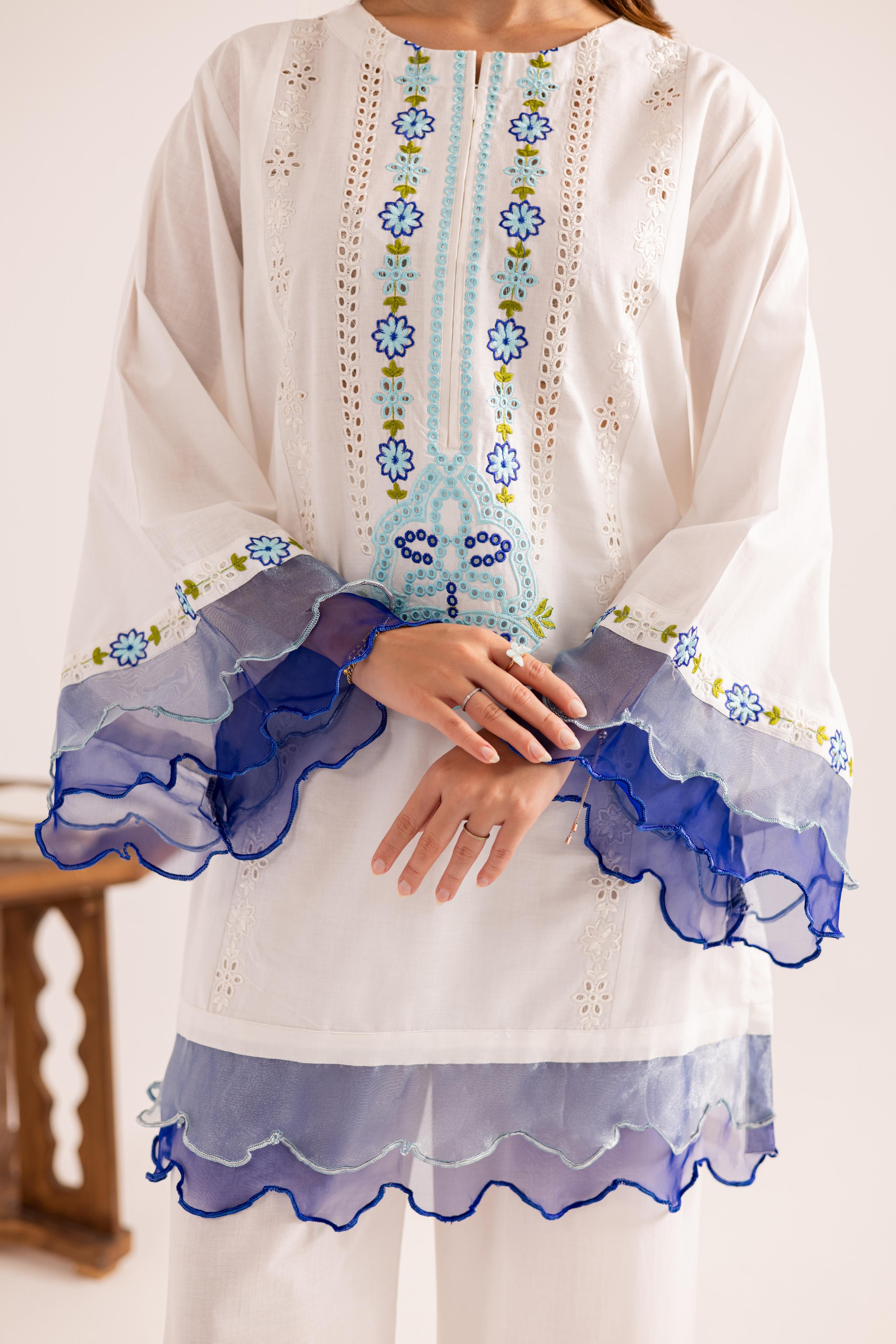 2PC Embroidered Dress - 1131