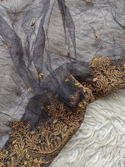 Grey Black - Hand Made Embroidered 3P