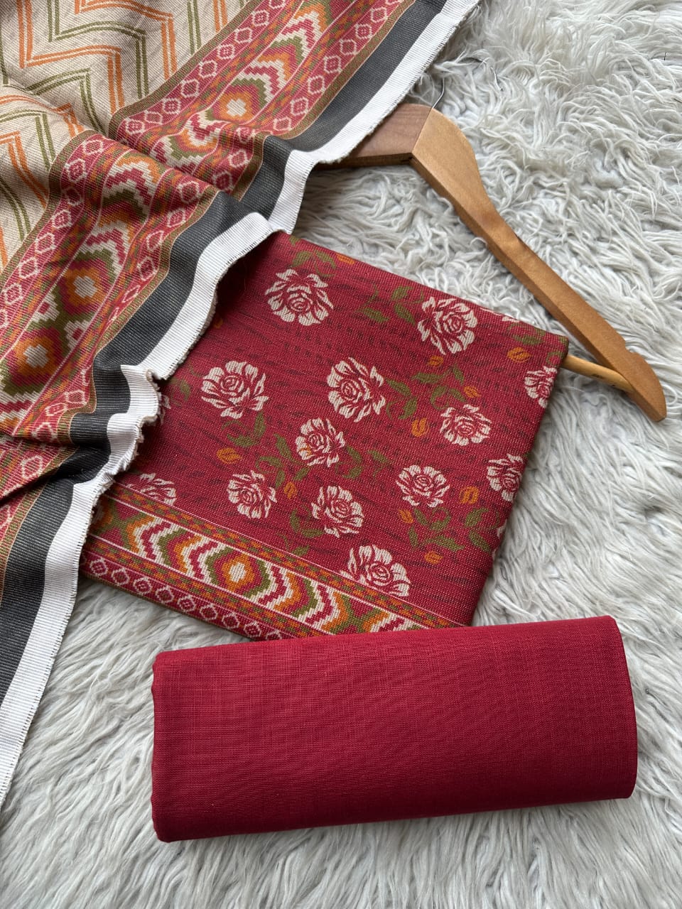 SA55 - Safina Printed Khaddar Jacquard 3P