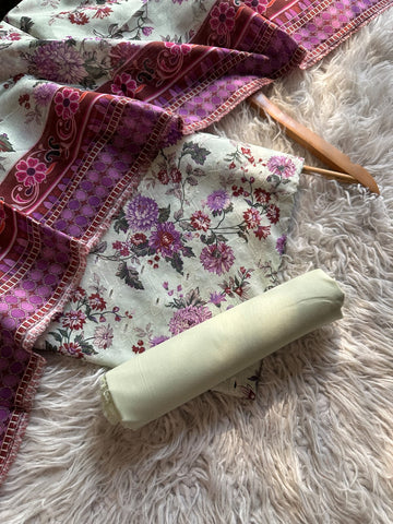 ET15 - Ethnic Chikankari Lawn 3P