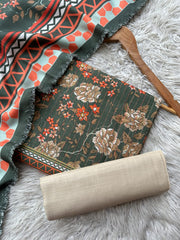 SA4 - Safina Printed Khaddar Jacquard 3P