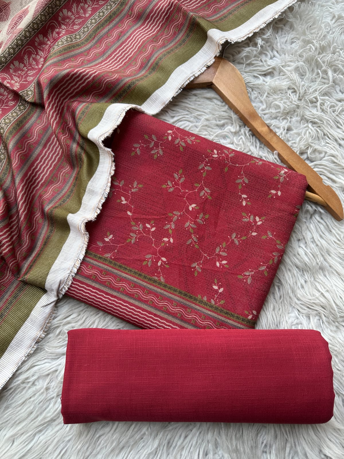 SA69 - Safina Printed Khaddar Jacquard 3P