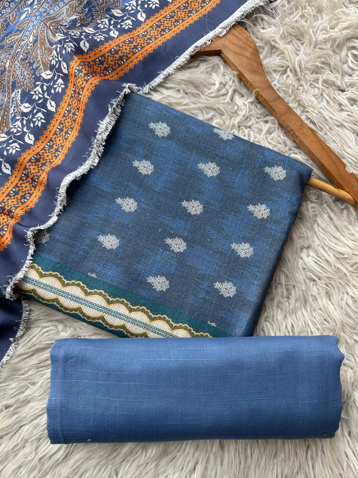 SA83 - Safina Printed Khaddar Jacquard 3P