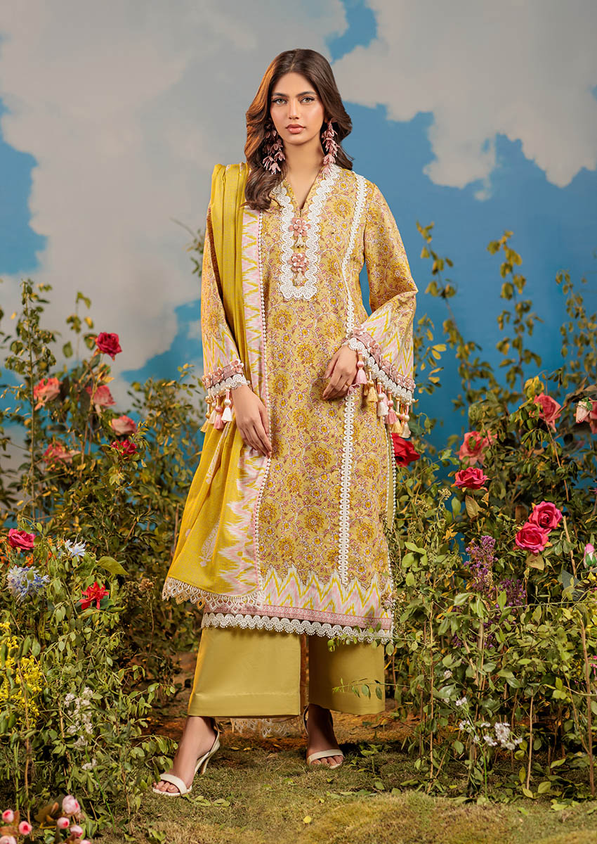 BZ 05 - Bonanza Unstitched Lawn Printed 3P