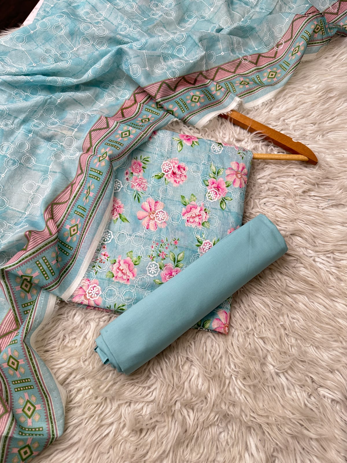 CH76 - Charizma Unstitched Embroidered Lawn 3P
