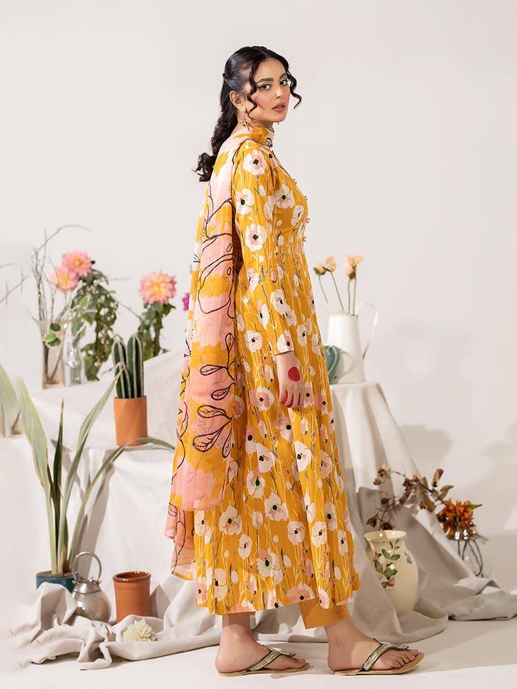KS08 - Unstitched Printed Lawn 3P