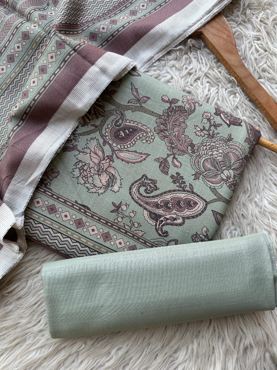 SA38 - Safina Printed Khaddar Jacquard 3P