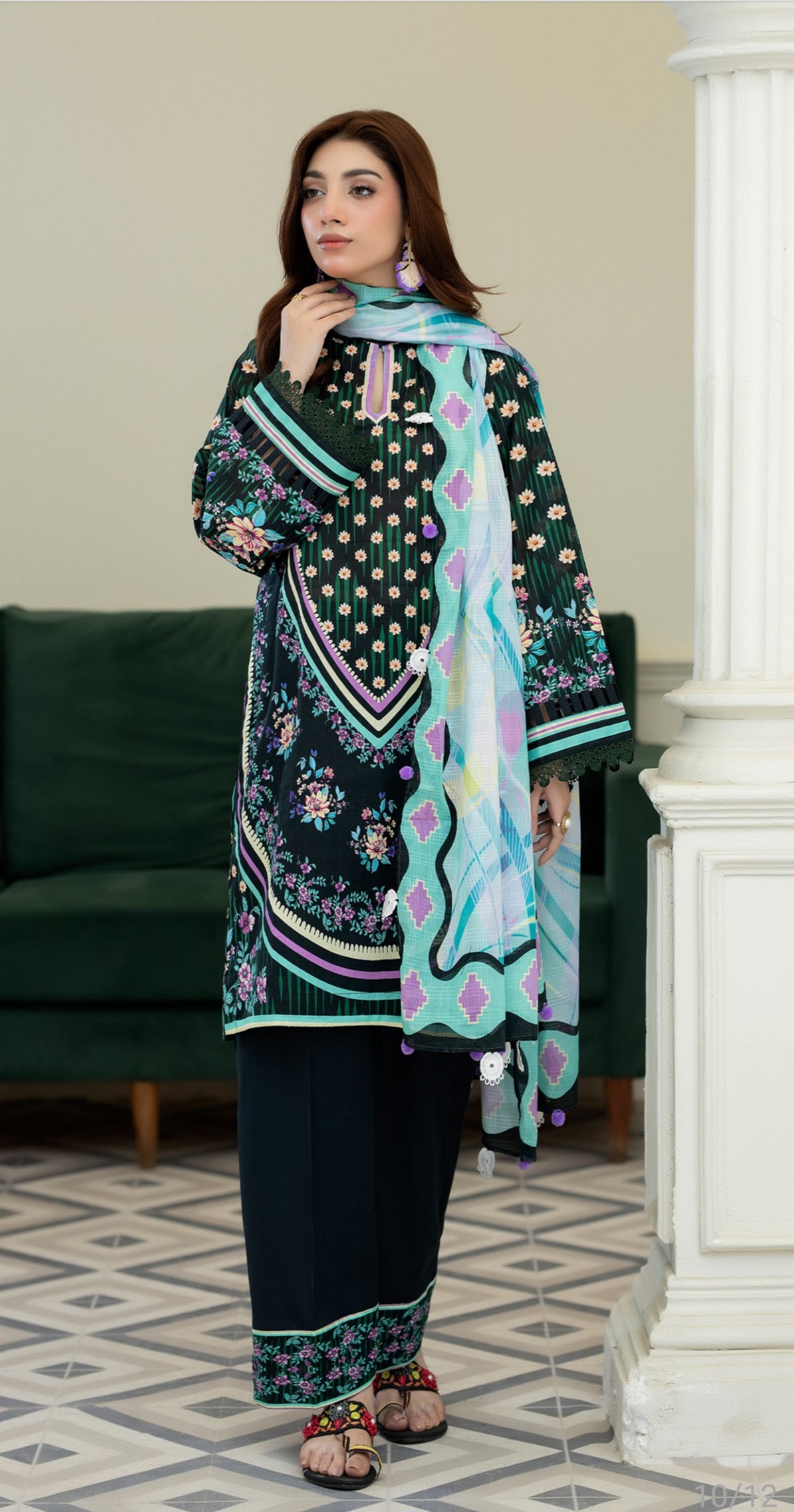 2607 - Paltar Printed Lawn 3P