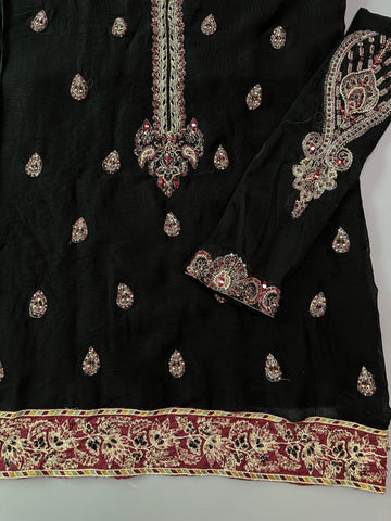 Black Emerald - Hand Embroidered 2P
