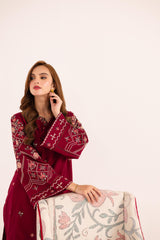 2PC Embroidered Dress - 1140