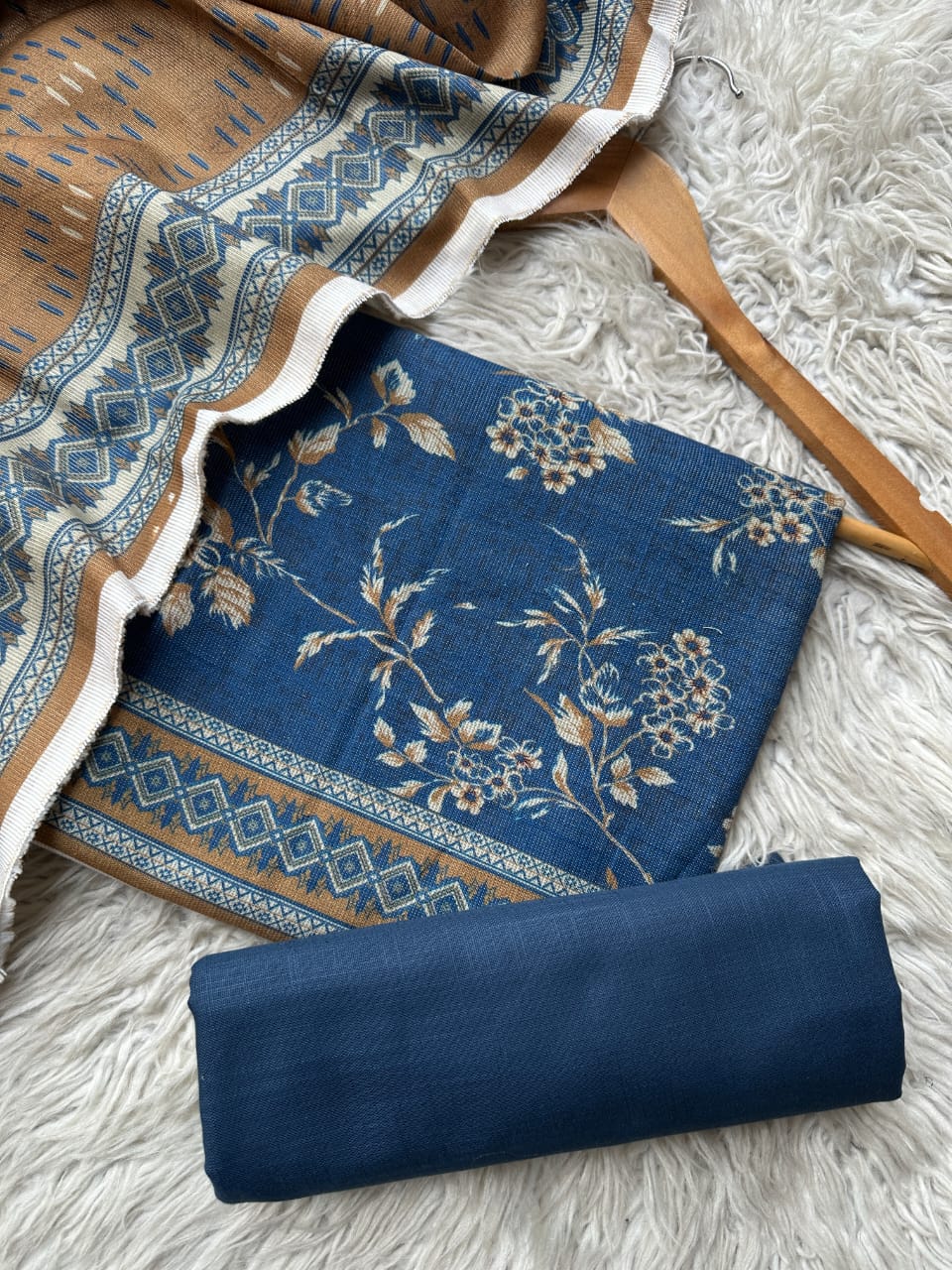 SA58 - Safina Printed Khaddar Jacquard 3P