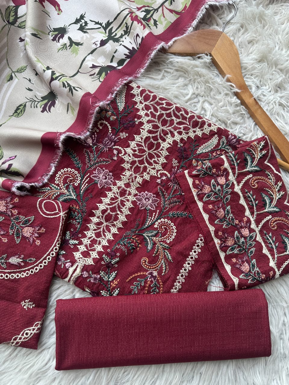 CH71 - Charizma Unstitched Embroidered Winter 3P