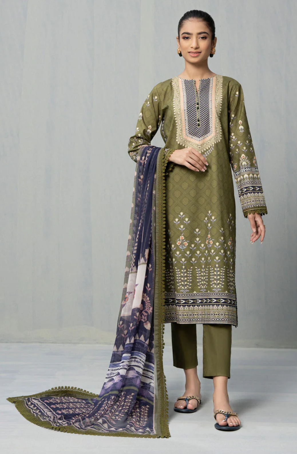 SP 1 - Unstitched Printed Lawn 3P