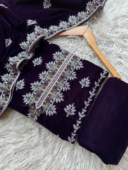 CV19 - Charizma Velvet Embroidered 3P