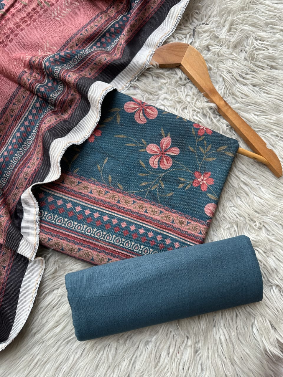 SA50 - Safina Printed Khaddar Jacquard 3P