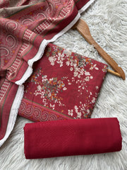 SA53 - Safina Printed Khaddar Jacquard 3P