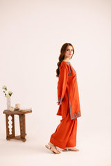 2PC Embroidered Dress - 1134
