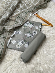 CH82 - Charizma Unstitched Embroidered Lawn 3P
