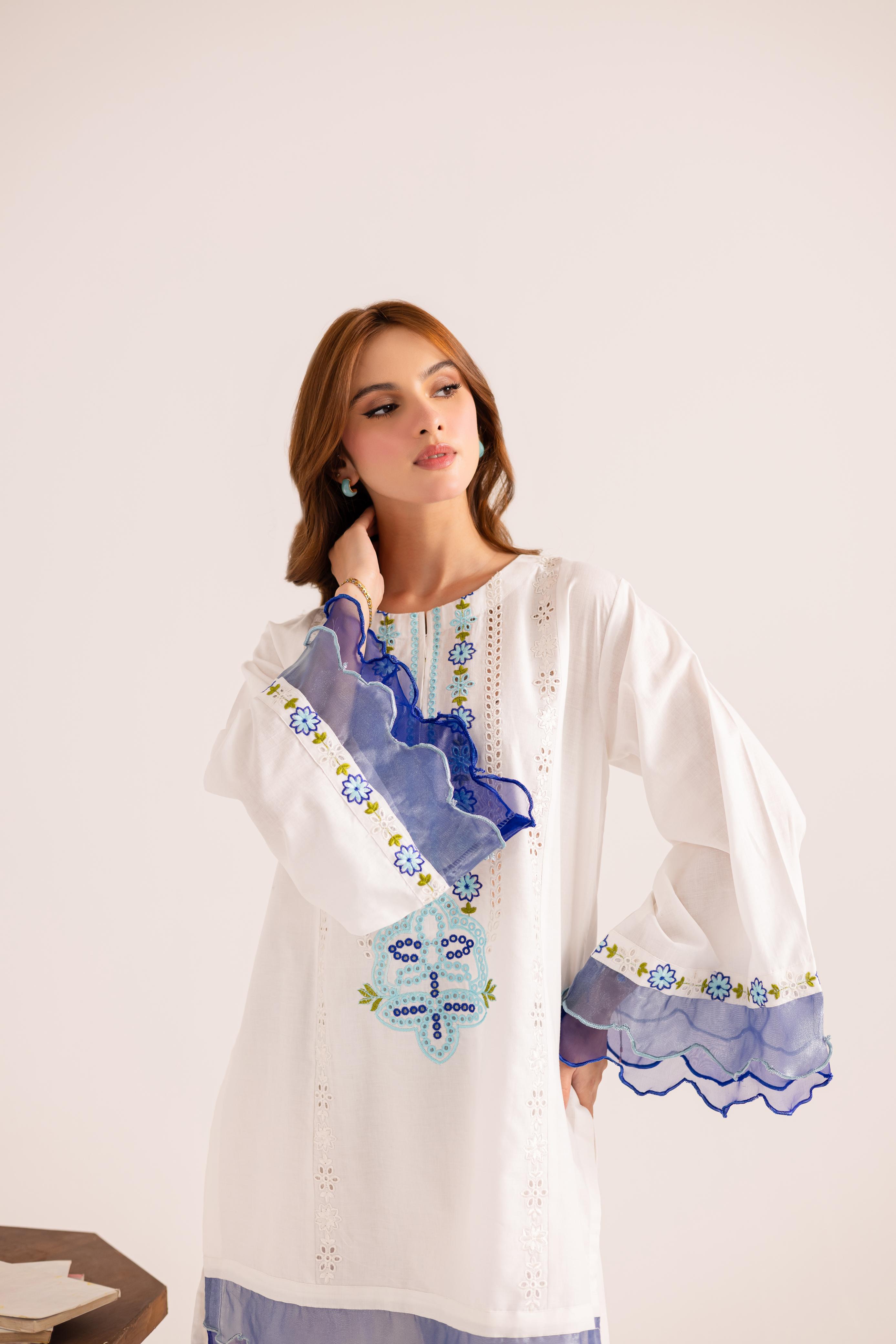 2PC Embroidered Dress - 1131