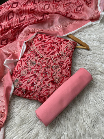 CH74 - Charizma Unstitched Embroidered Lawn 3P