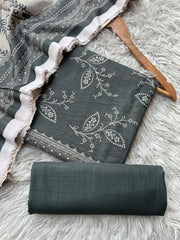 SA80 - Safina Printed Khaddar Jacquard 3P