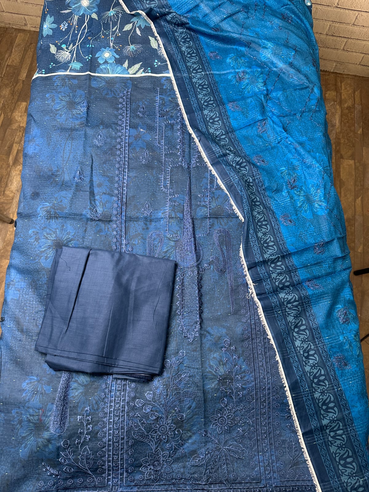 CH77 - Charizma Unstitched Embroidered Lawn 3P