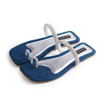 Sapphire Diamanté Slides - Jooti Shooti
