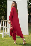 Solid Red Buttoned Dress - Peach Republic