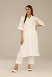 Stylish White Grip Dress - Peach Republic