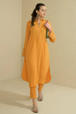 Yellowish Mustard Premium Dress - Peach Republic