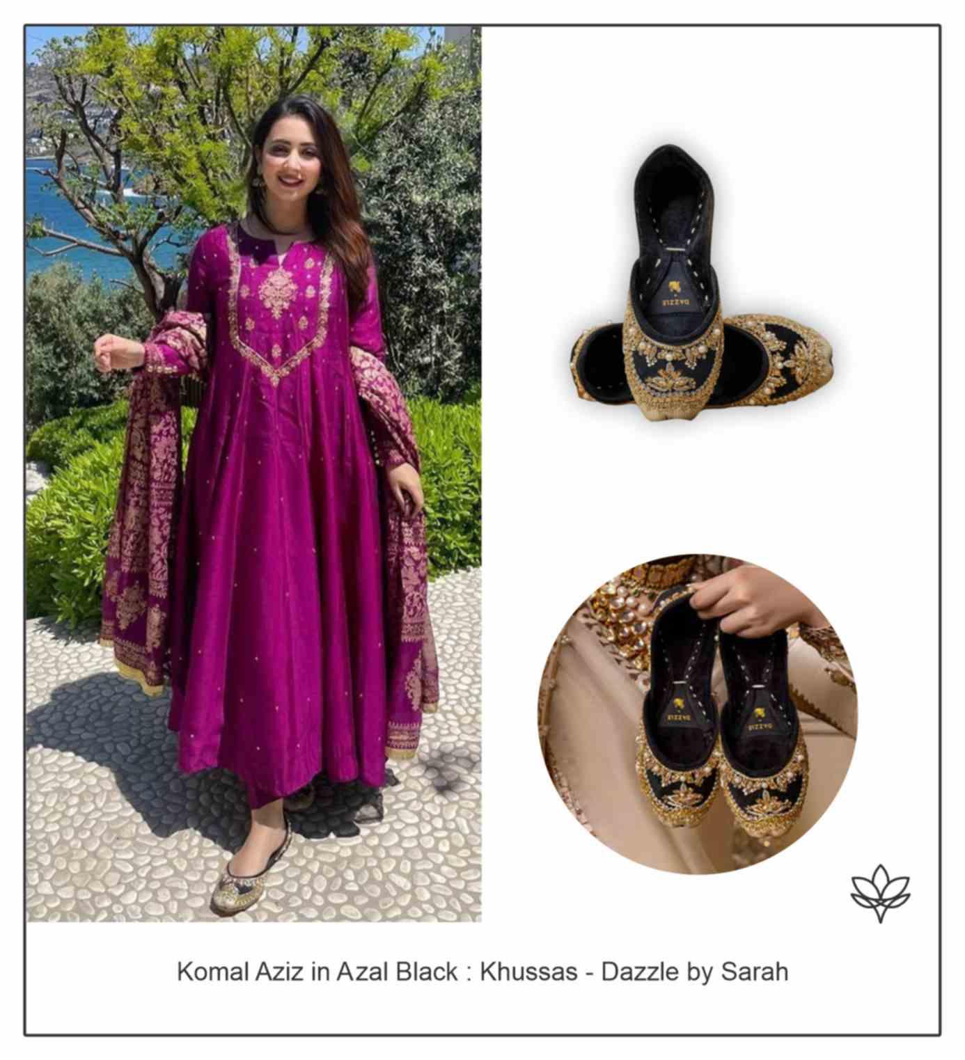 Komal Aziz in Azal Black Khussa