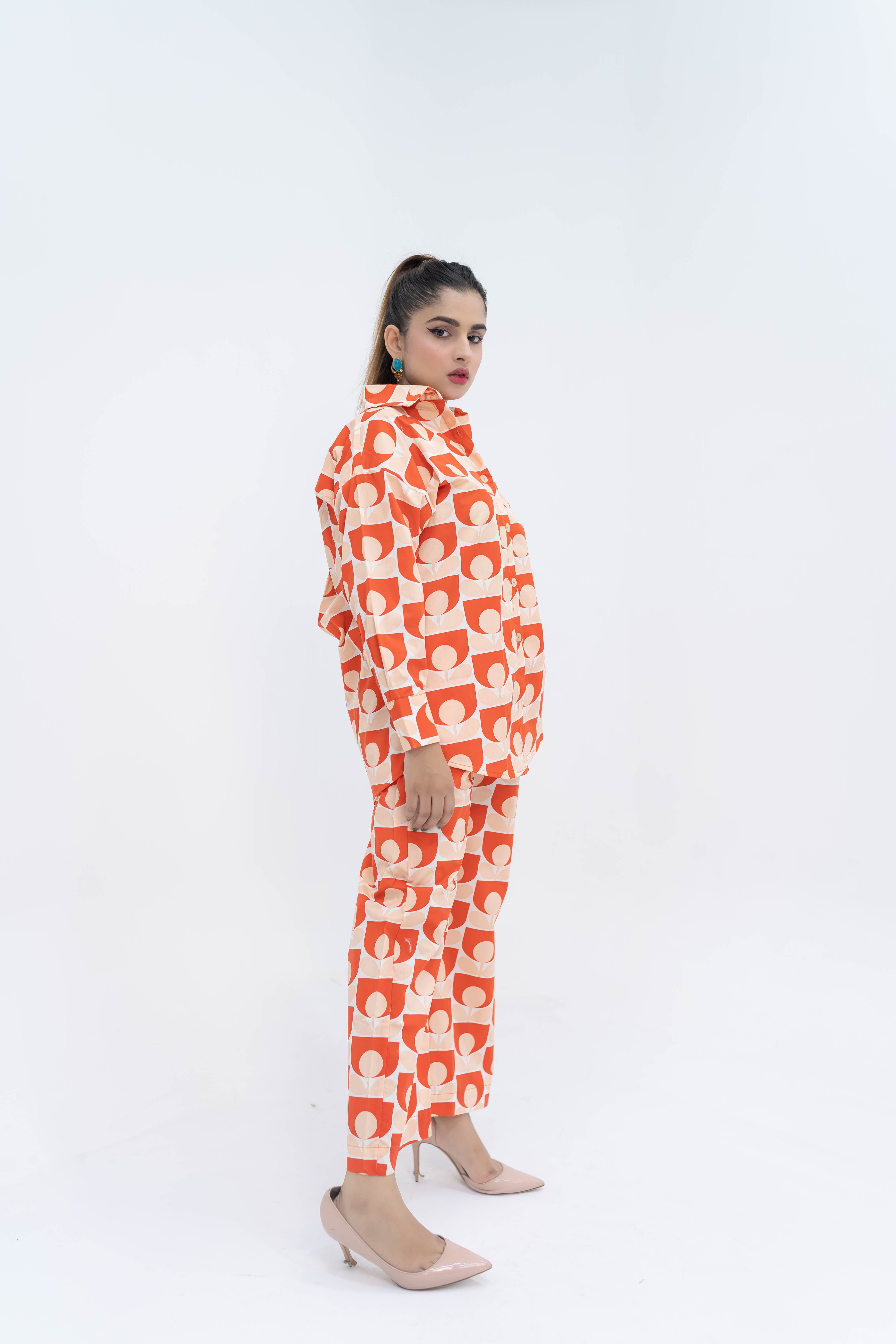 Multi Colour Cotton Co-ord Set