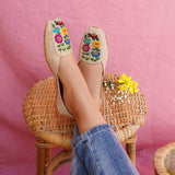women floral khussa shoes