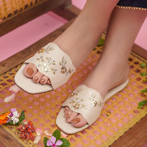 fancy women slider shoes